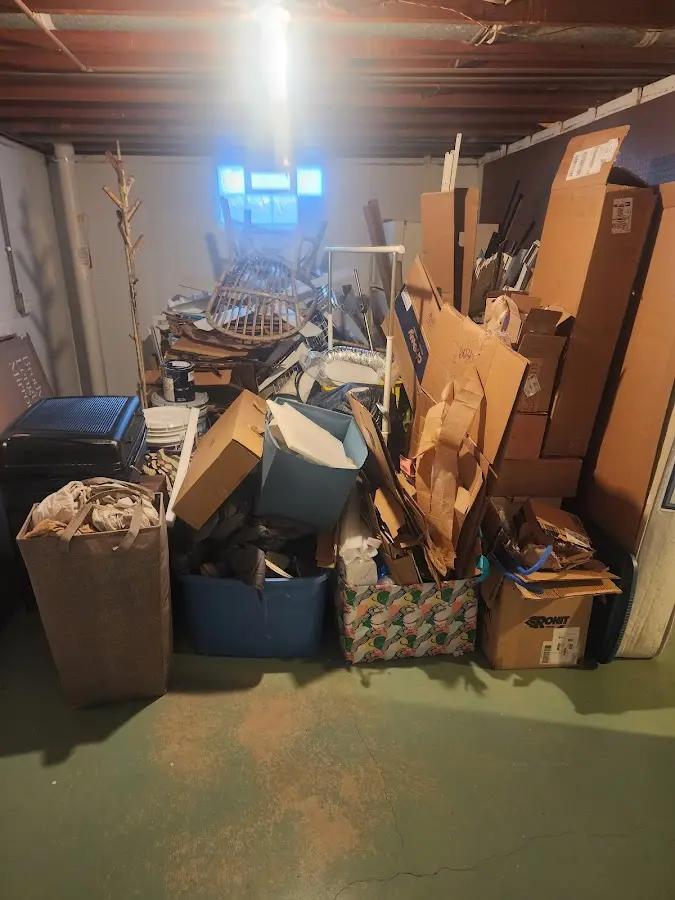 Roll-off dumpster container at job site for 6 Yard Dumpster Rental in Eaton Rapids